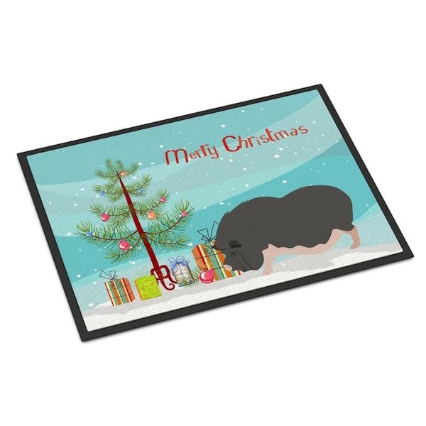 Carolines Treasures Vietnamese Pot-Bellied Pig Christmas Indoor or Outdoor Mat, 18 x 27 in. BB9308MAT - main